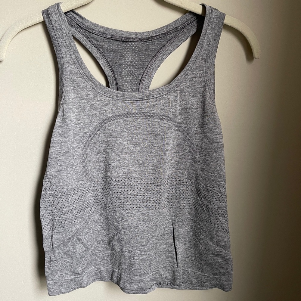 Lululemon Swiftly Tech Race Length Grey Tank Top Size 4